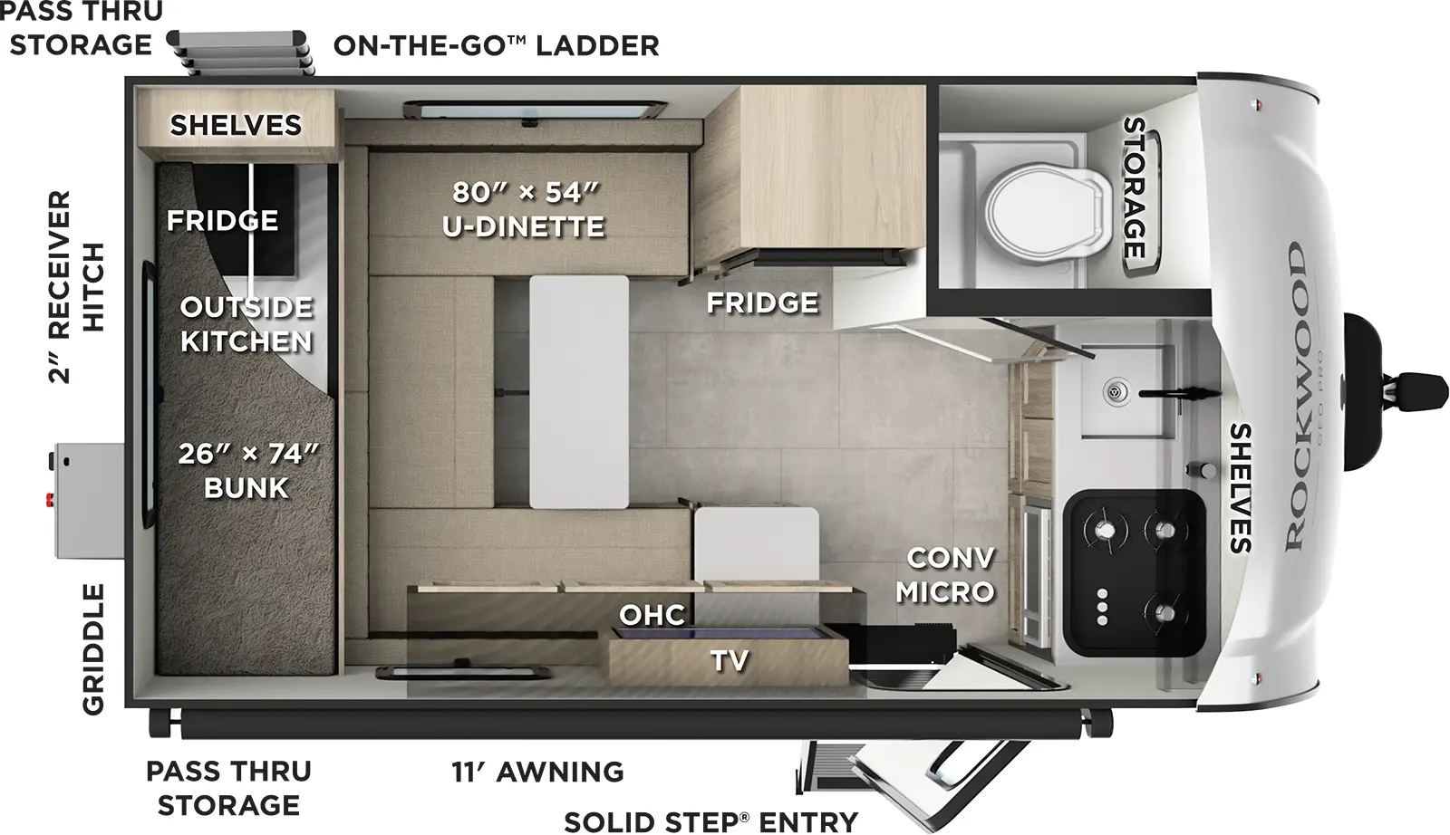 Rockwood Geo Pro G15RDG Floorplan